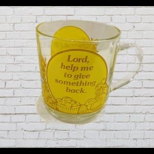 Vintage inspirational Clear Coffee tea Mug